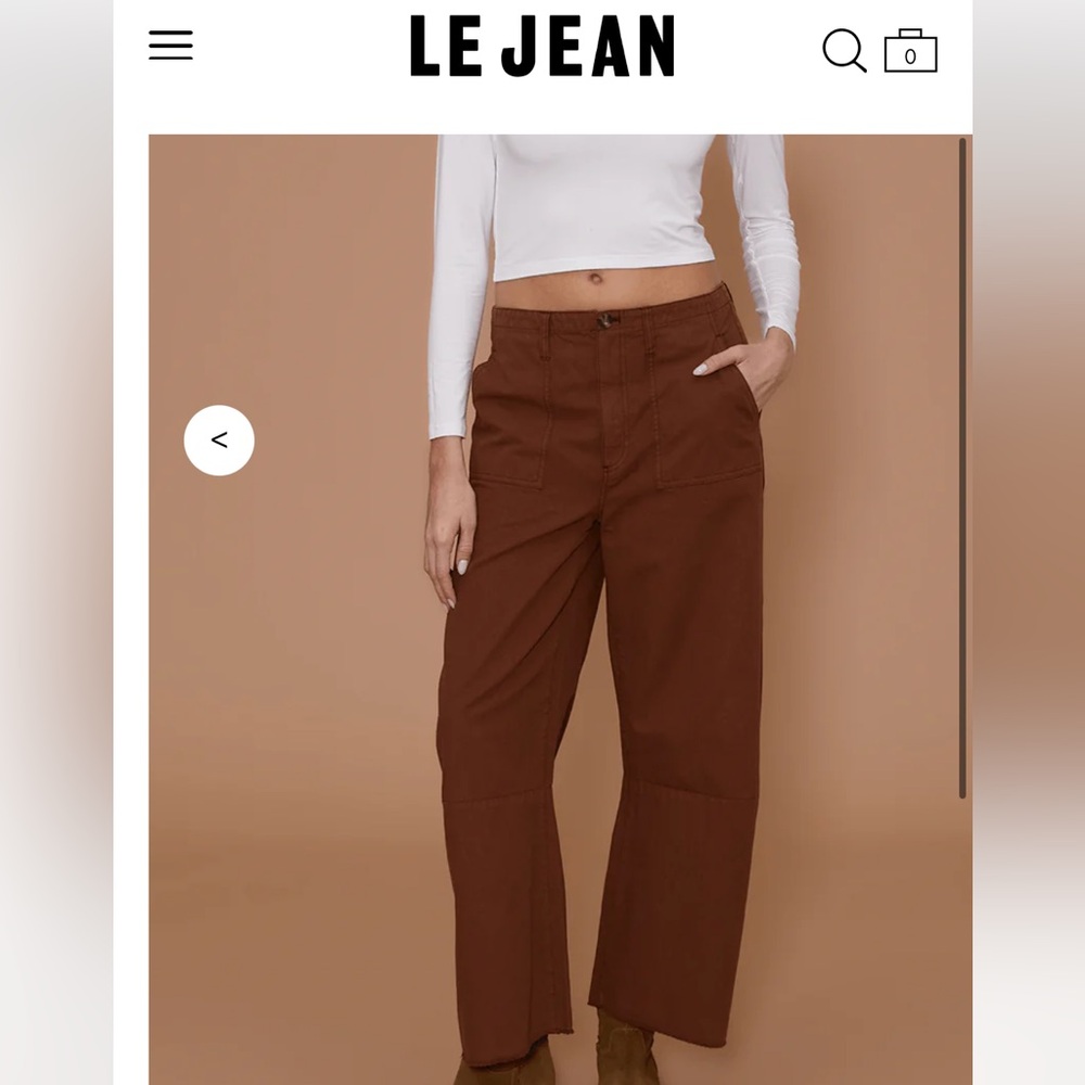Le Jean soft utility barrel Anthropologie
